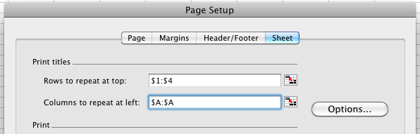 remove repeated header rows from excel for mac 2011